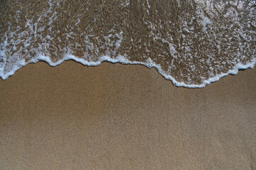 Soft sea wave on the sand beach, Background