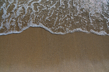 Soft sea wave on the sand beach, Background