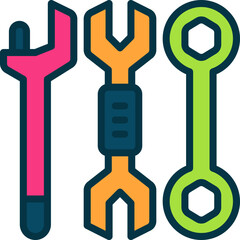 service tool icon. vector filled color icon for your website, mobile, presentation, and logo design.