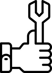 repair icon. vector line icon for your website, mobile, presentation, and logo design.