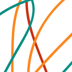 Green red orange lines decorative