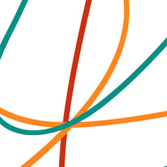 Green red orange lines decorative