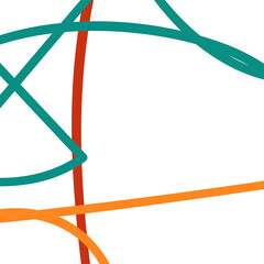 Green red orange lines decorative