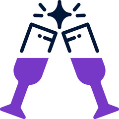 cheers icon. vector dual tone icon for your website, mobile, presentation, and logo design.