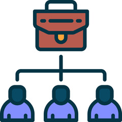 recruitment icon. vector filled color icon for your website, mobile, presentation, and logo design.