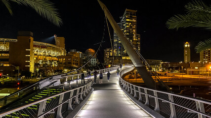 Obraz premium Night Views of Downtown San Diego