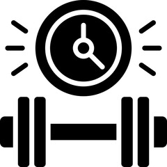 workout time icon. vector glyph icon for your website, mobile, presentation, and logo design.