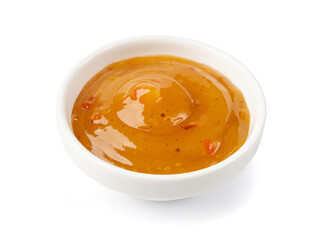 Mango Chutney, Sweet Orange Chili Paste, Mango Chilli Sauce on White