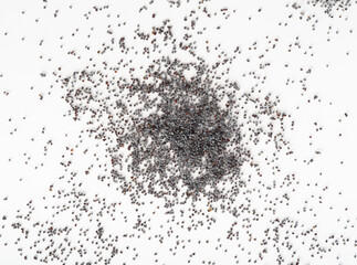 Poppy Seed, Blue Poppyseed Pile, Small Culinary Grains, Tiny Seeds, Oilseed Sprinkles