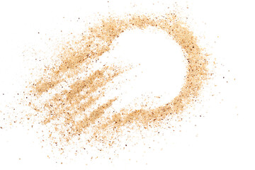 Shiitake mushroom powder (Sh), pile isolated on white, top view