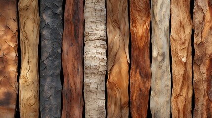 Textures of various tree barks