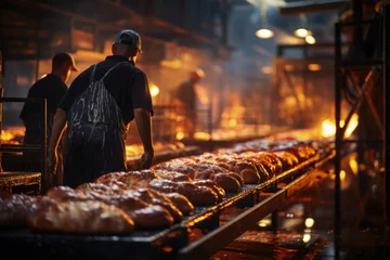 Foto op Canvas workers team on bread factory © Наталья Добровольска