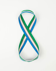 Number eight uzbek flag, Constitution Day of Uzbekistan on white backgroound