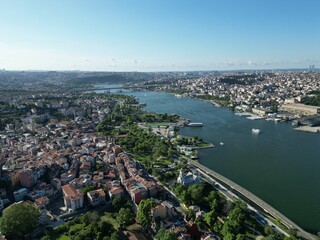 Obraz premium Bosphorus view aerial shot Istanbul