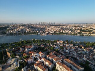 Naklejka premium Golden Horn Istanbul - aerial shot