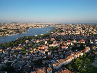 Fototapeta premium Golden Horn Istanbul - aerial shot