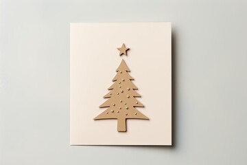 Minimalistic Christmas card made of sustainable materials.