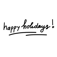 happy holidays handwritten