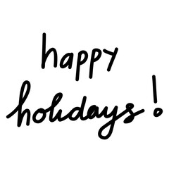 happy holidays handwritten