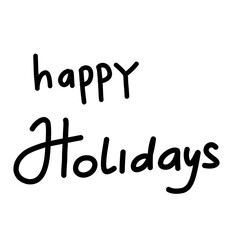 happy holidays handwritten