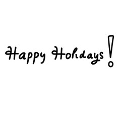 happy holidays handwritten