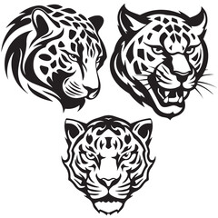 mascot, predator, illustration, symbol, vector, graphic, mammal, wildlife, cat, head, wild, animal, design, icon, logo, tiger, panther, face, isolated, emblem, feline, strength, tattoo, wildcat, puma,