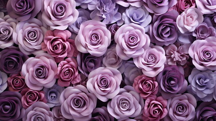 A top view background of purple flowers