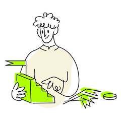 Businessman planning to become a leader