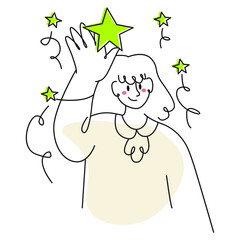 Businesswoman daydreaming