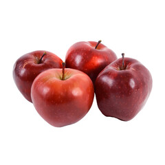 Red apples isolated on transparent background PNG
