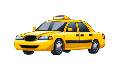 Obraz premium Retro-style yellow taxi with vintage design and taxi sign.