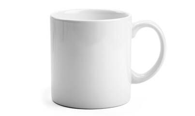 Realistic White Coffee or Tea Cup Isolated 