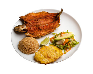 Fried trout fish - Typical Colombian dish
