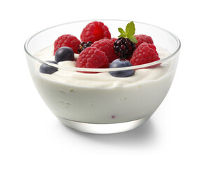 Berry (raspberry, blueberry, blackberry) fruits bowl 