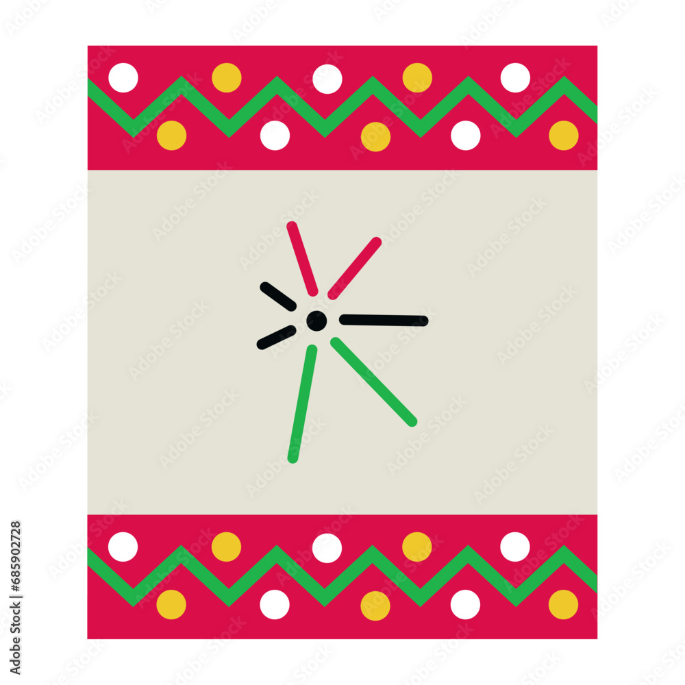 Sticker kwanzaa kuumba illustration