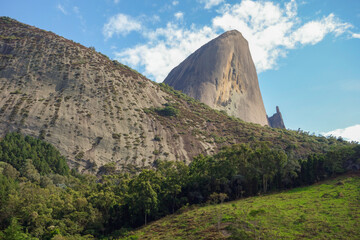 huge Pedra Azul rock formation, in Domingos Martins, Espirito Santo state, Brazil