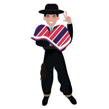 chilean farmer illustration