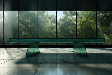 Glass Floor Meeting Room with Wall of Glass Windows.