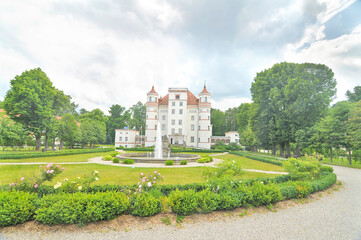 Fototapeta na wymiar Palace in Wojanów - a historic palace built in Wojanów, Poland