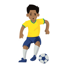 brazilian soccer player illustration