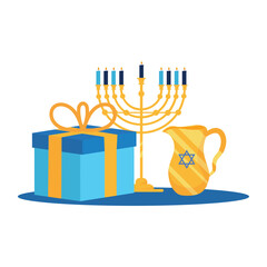 hanukkah illustration design