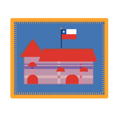 Fototapeta premium chile house stamp