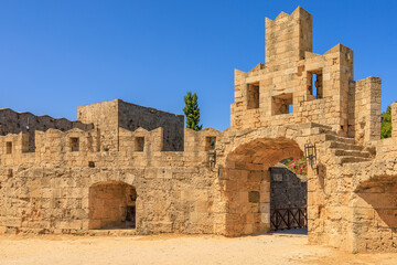 Arched vault of an ancient city. Background with selective focus and copy space