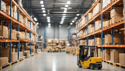 Retail Warehouse, Logistics and Transportation, Blurred Background