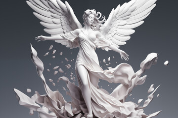 paper statue representing an angel