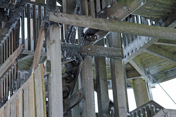 eggeturm auf der velmerstot im November 2023 nach der Brandstiftung