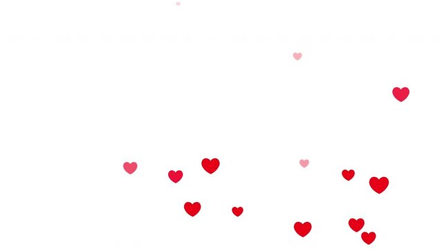 Valentine hearts background. Motion animation. 4k video effect. 60 fps.