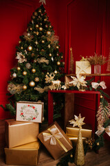 christmas tree with gifts