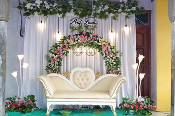wedding decoration with floral motif
