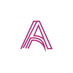 Initial abstract digital alphabet 'A' letter logo. Minimalist typography, Creative urban modern futuristic font and with abstract. vector illustration